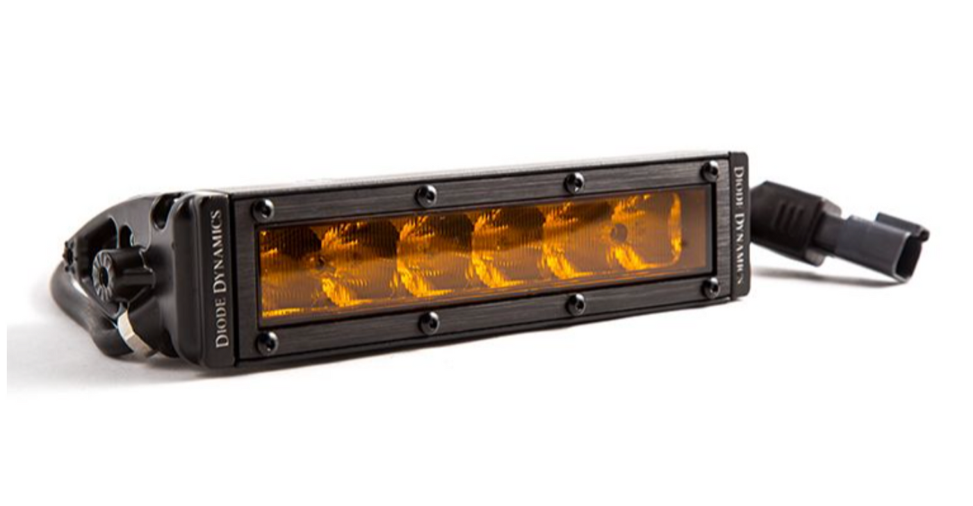 Stage Series 6" SAE/DOT Amber Light Bar (one) by Diode Dynamics