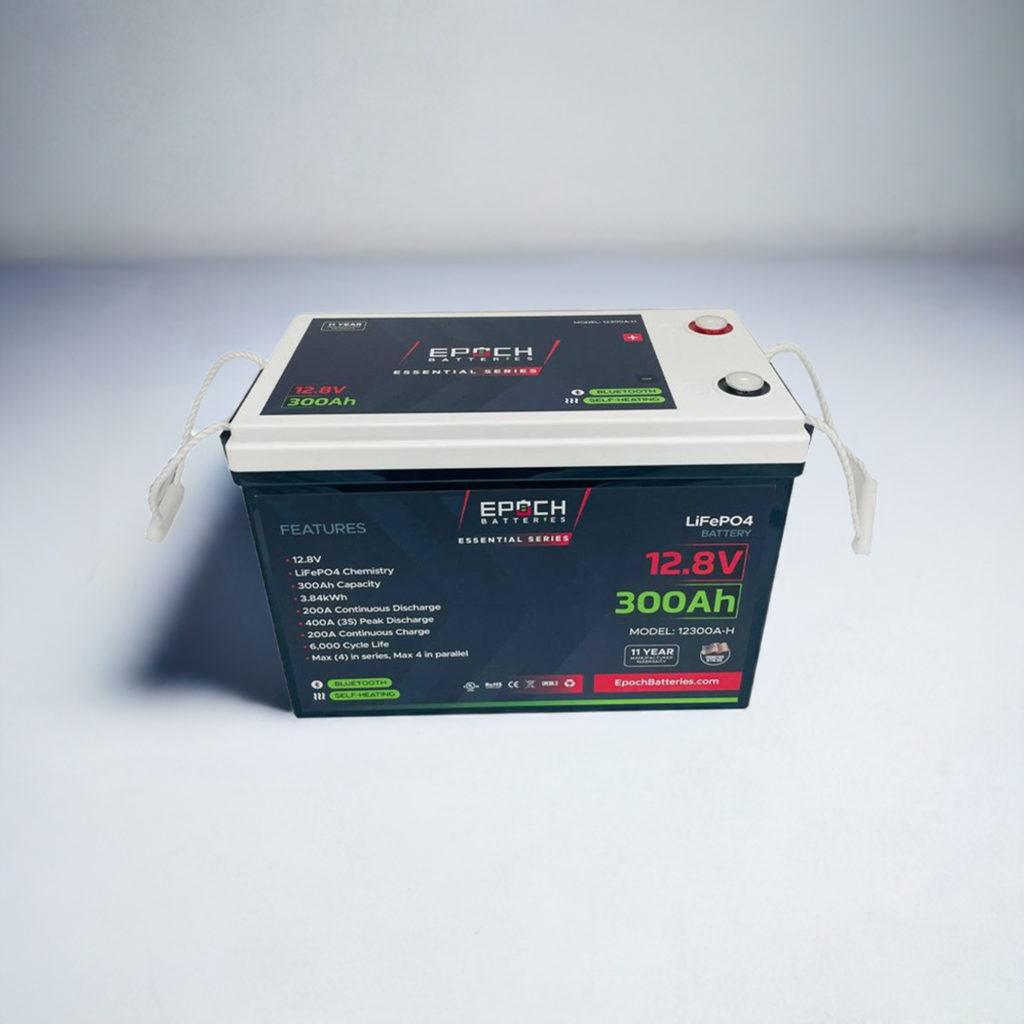 12V 300Ah Essential Series - Bluetooth & Heated LiFePO4 Battery by Epoch Batteries