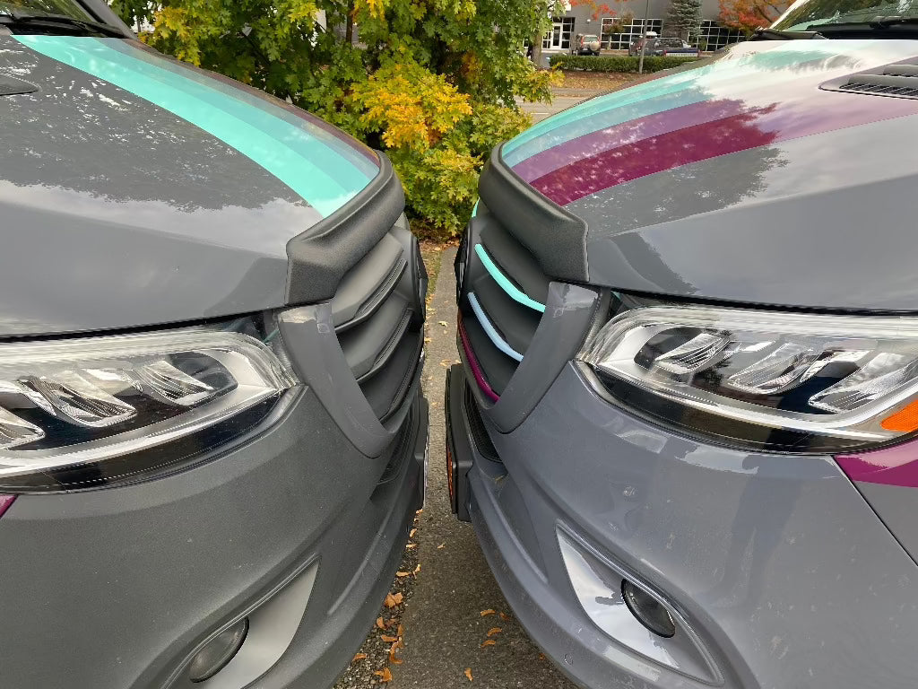 Terrawagen Aerohood Spoiler for Tiffin Open Trail - installed on two separate vans