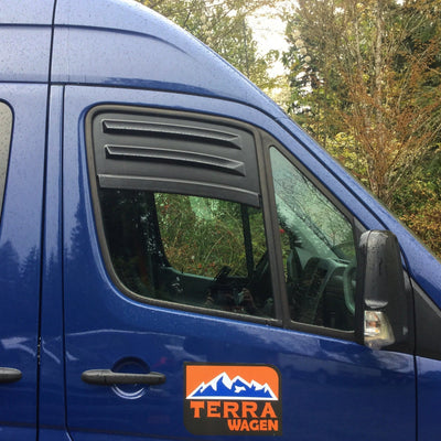 Terrawagen Bug Barrier WIndow Vent for Tiffin Open Trail - installed passenger side