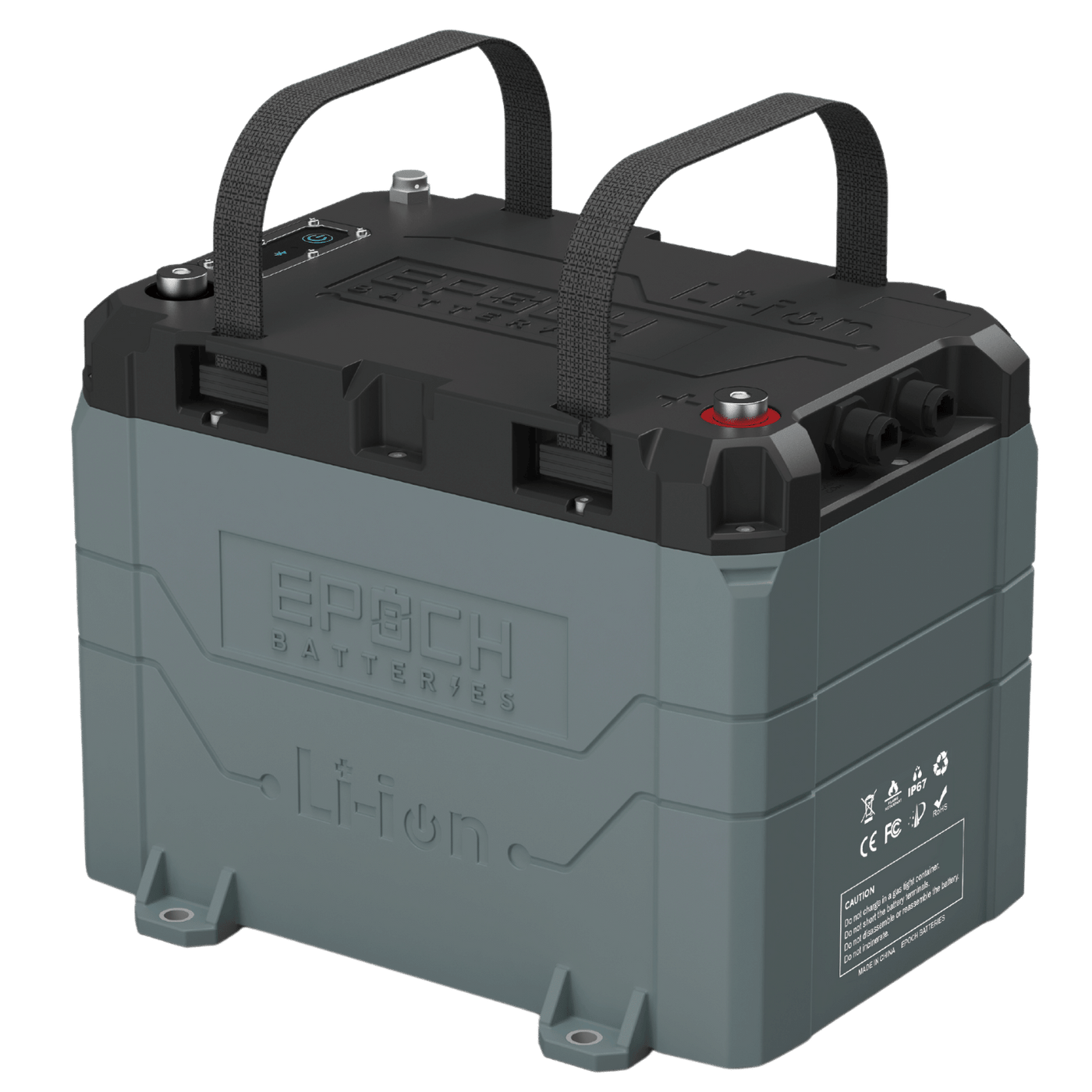 Epoch 12V 50Ah LiFePO4 Lithium Battery with Bluetooth, Heating & Waterproofing 