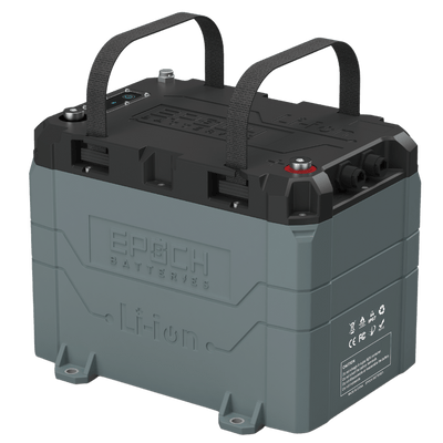 Epoch 12V 50Ah LiFePO4 Lithium Battery with Bluetooth, Heating & Waterproofing 