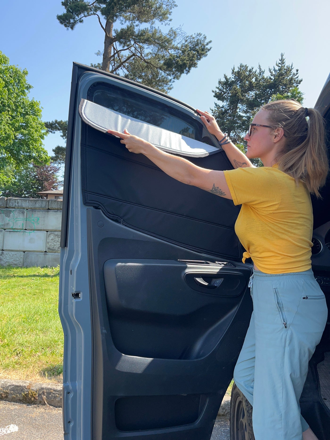 Sprinter 2019+ - Front Door Shades (set) by Vanmade Gear