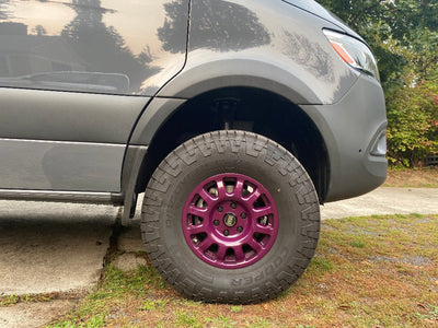 Terrawagen Mondo Mudguard for Tiffin Open Trail - installed with Terrawagen Fender Armor kit