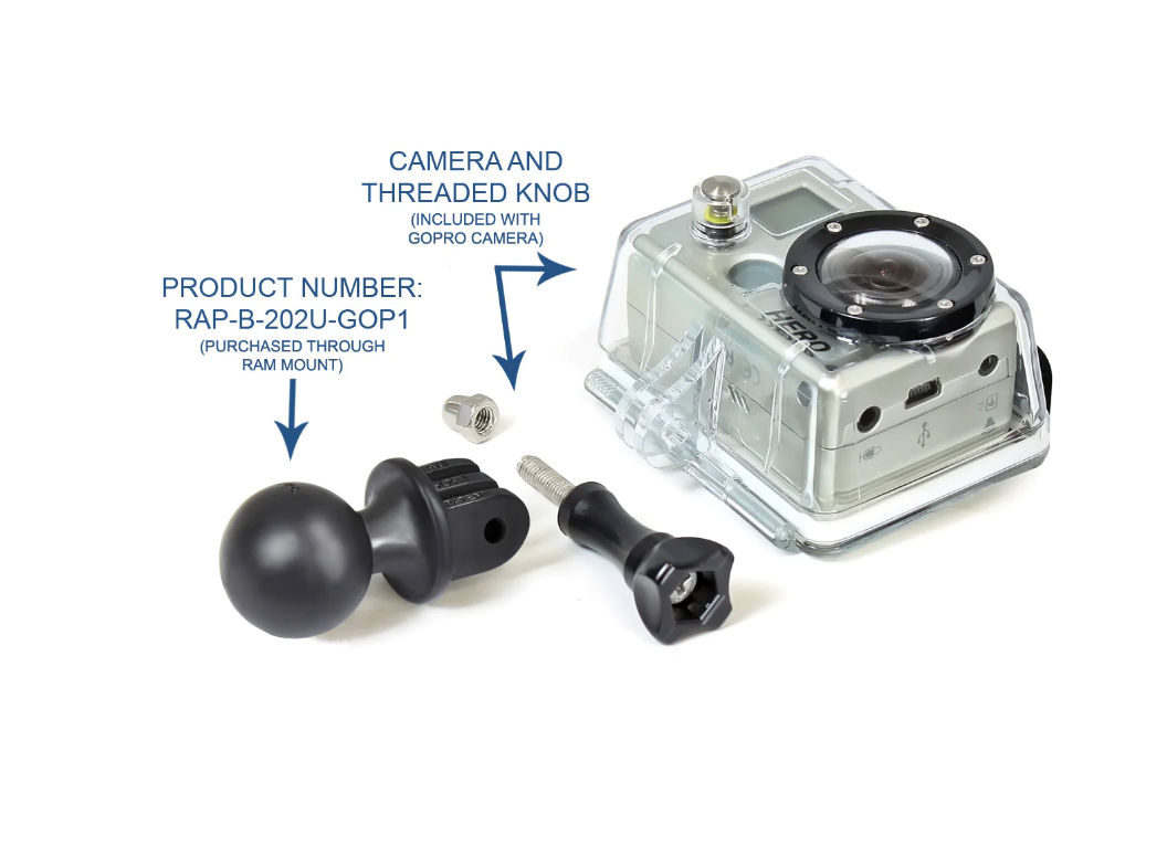 Action Camera Universal Ball Adapter by RAM® Mounts