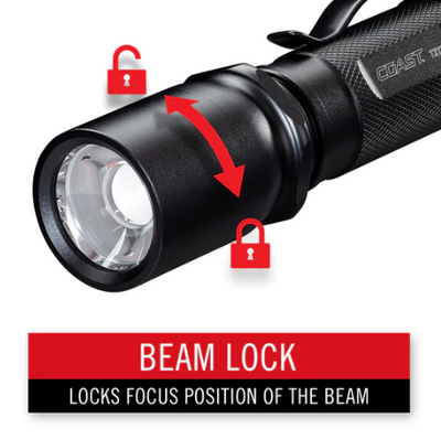 TX17R 1250 Lumen Rechargeable Pure Beam Focus Tactical Flashlight by Coast