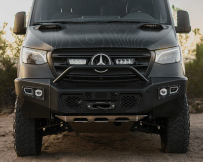 Ridgeline PreRunner Sprinter Full Bumper + Skid Plates by Owl Vans