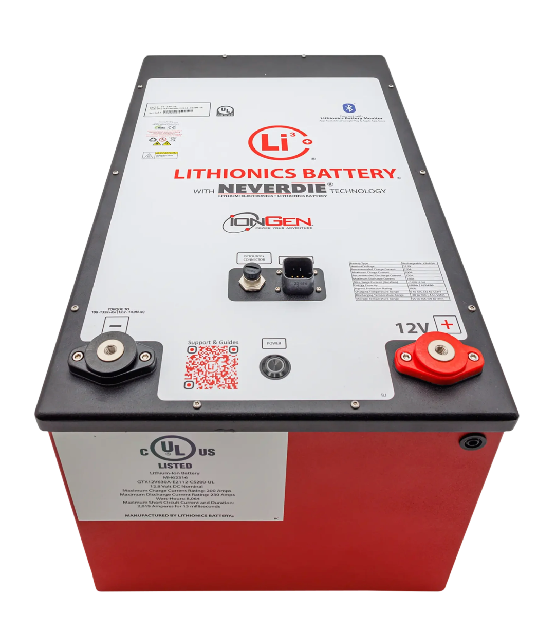 12V 630Ah Lithium-Ion Battery by Lithionics