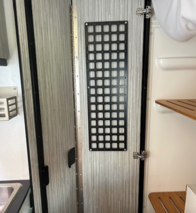 The Original Revel Shower Door MOLLE Panel by FreedomVanGo