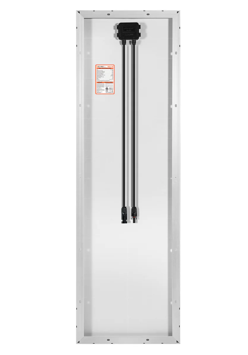 Mega 100 Slim | 100 Watt Slim Solar Panel | Compact 12V Off-Grid Narrow Solar Panel by Rich Solar