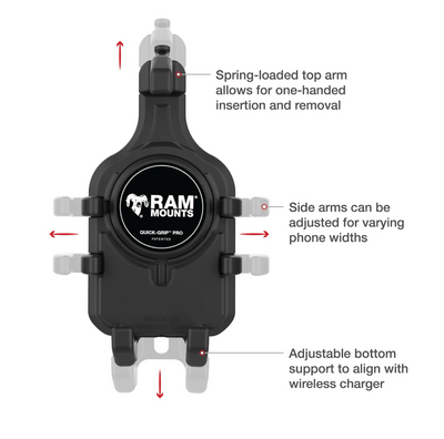 RAM® Quick-Grip™ Pro Phone Holder with B Size Ball (1")