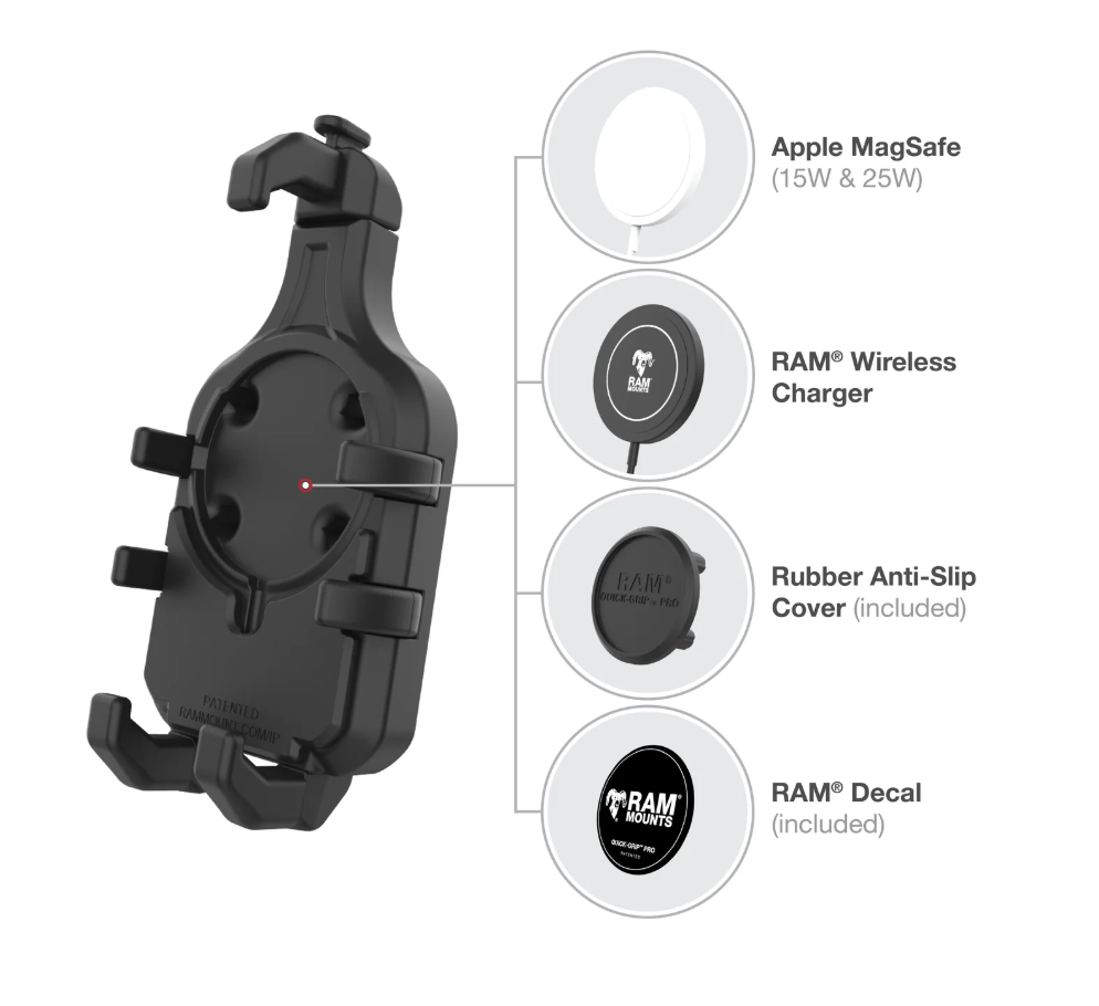 RAM® Quick-Grip™ Pro Phone Holder with B Size Ball (1")