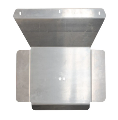 Van Compass transmission and transfer case skid plate designed for a Sprinter AWD van.