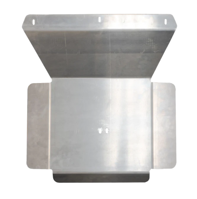 Van Compass transmission and transfer case skid plate designed for a Sprinter AWD van.