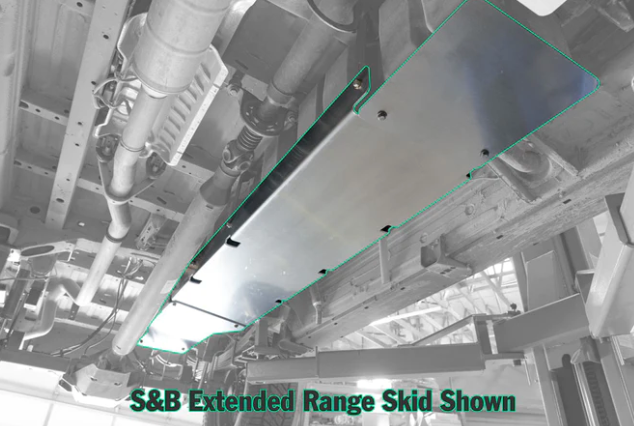 Van Compass Fuel Tank Skid Plate for Tiffin Open Trail - installed