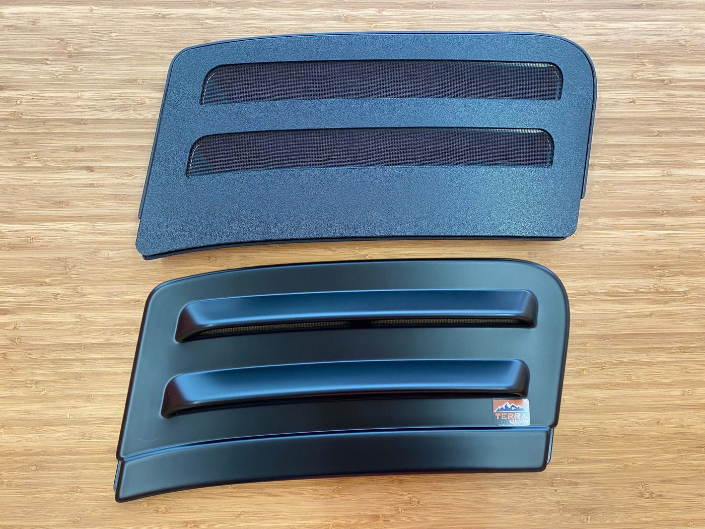 Terrawagen Bug Barriers for Tiffin Open Trail - pair. Front and back shown