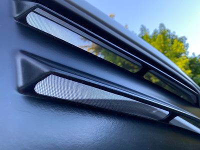 Terrawagen Bug Barrier for Tiffin Open Trail - close up picture of the ventilation system