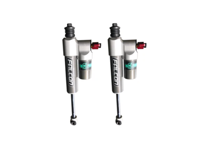 A set of front shock absorbers with a fast adjust kit designed for 4x4 Mercedes Sprinter 2015+