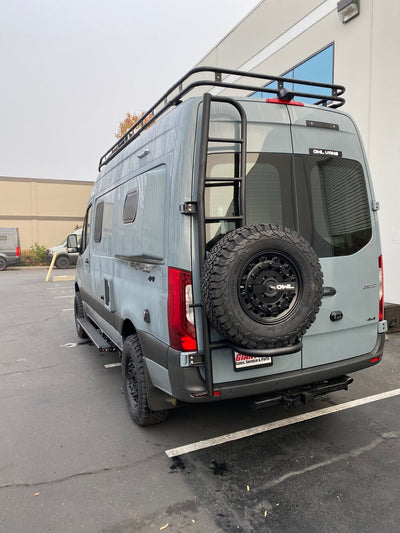 Ladder + Tire Carrier - Aluminum New Sprinter VS30 (2019+) by Owl Vans