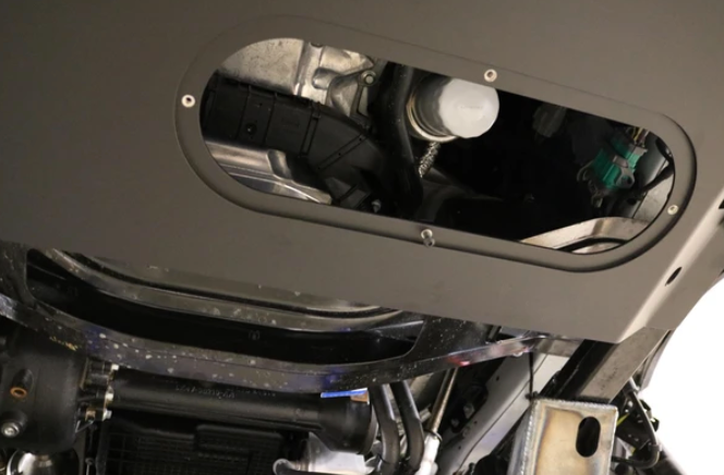 Ford Transit 2015+ Aluminum Intercooler Skid Plate by Van Compass