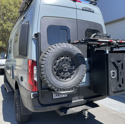 Aluminum Expedition Tire Carrier Mercedes Sprinter 2019+ by Owl Vans