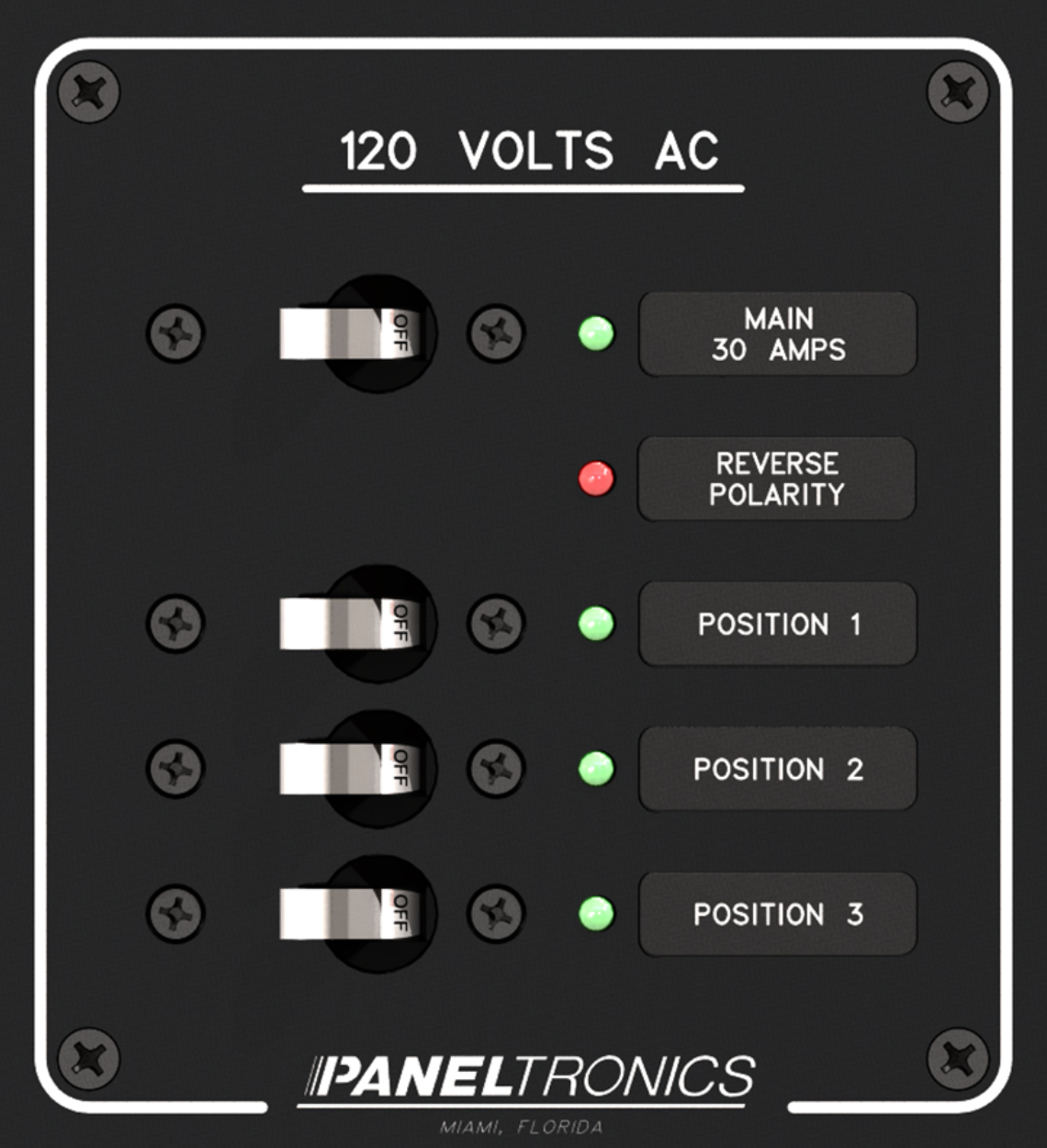 AC Branch Circuit Breaker Panel 3 Position Panel by Paneltronics ...
