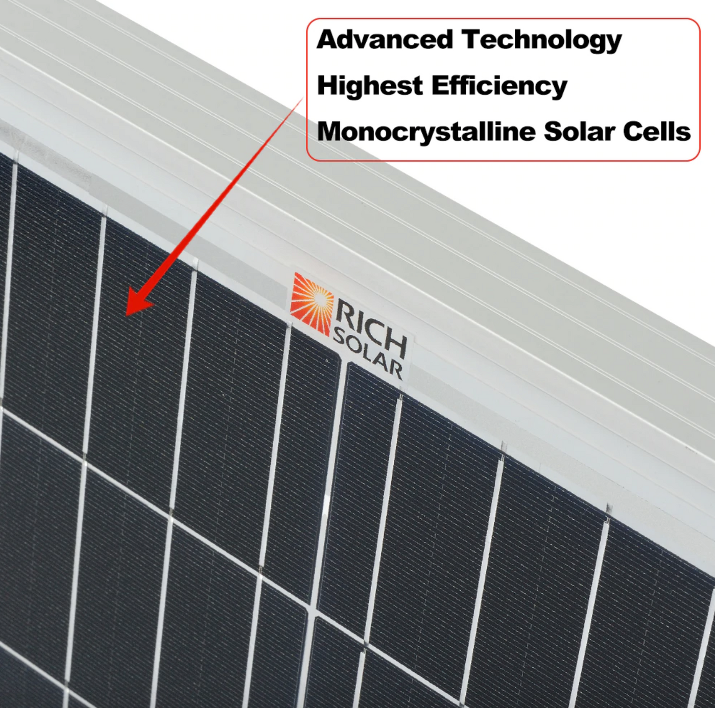 Mega 200 Watt 24 Volt Solar Panel by Rich Solar