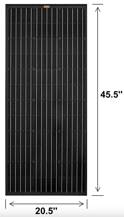 Mega 100 Watt Solar Panel Black by Rich Solar