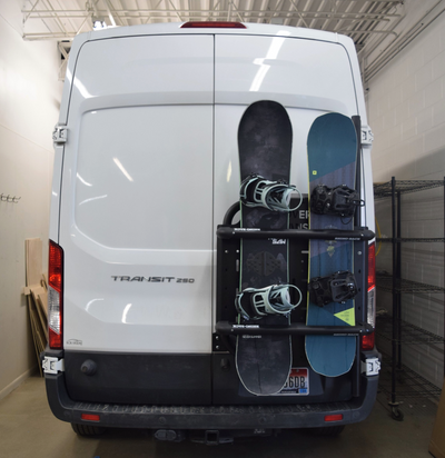Tire Carrier and Accessory Rack Combo (Ford Transit) by Rover Vans