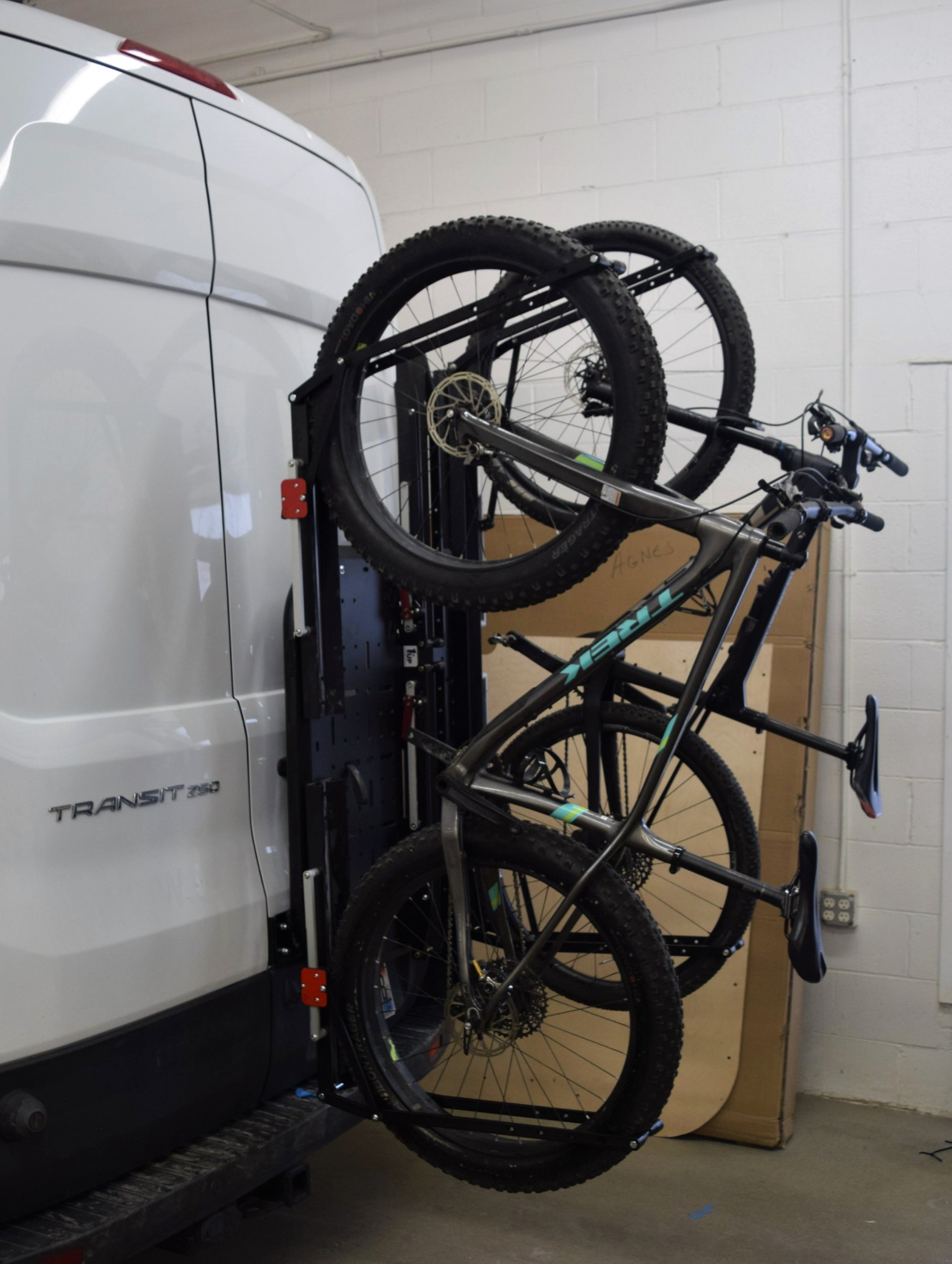 Tire Carrier and Accessory Rack Combo (Ford Transit) by Rover Vans