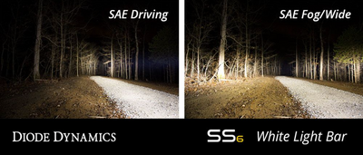 Stage Series 6" SAE/DOT White Light Bar (one) by Diode Dynamics