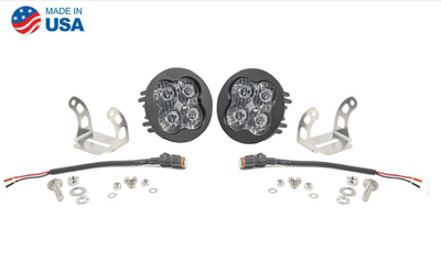 Stage Series 3" SAE/DOT White Pro Round LED Pod (pair) by Diode Dynamics