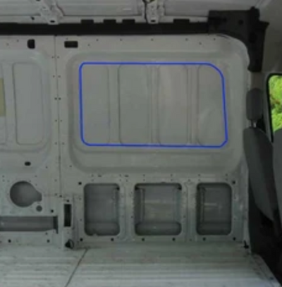 Passenger Side Sliding Door Half-Slider Window Ford Transit Van 15-Present by AM Auto