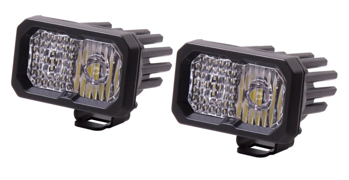 Stage Series 2" SAE/DOT White Pro Standard LED Pod (pair) by Diode Dyn FreedomVanGo Stage Series 2" SAE/DOT White Pro Standard LED Pod (pair) by Diode Dyn FreedomVanGo