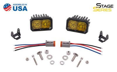 Stage Series 2" SAE/DOT Yellow Pro Standard LED Pod by Diode Dynamics