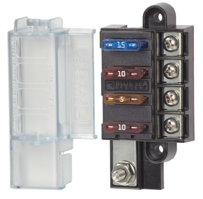 ST Blade Compact Fuse Blocks - 4 Circuits by Blue Sea Systems