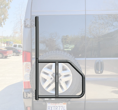 Driver Side Rear Door Box/Tire Rack - Ram Promaster 2014-2023 by Aluminess
