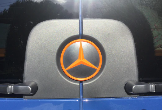 Sprinter Rear Door Emblem ORANGE complete w/ backing by Terrawagen
