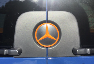 Sprinter Rear Door Emblem ORANGE complete w/ backing by Terrawagen