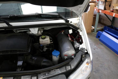 Van Compass 07-18 Mercedes Sprinter Air System Mount installed with Viar 2.0 gallon air tank.
