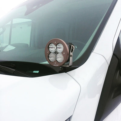 Van Compass Ford Transit Hoodline Light Pod Mount installed