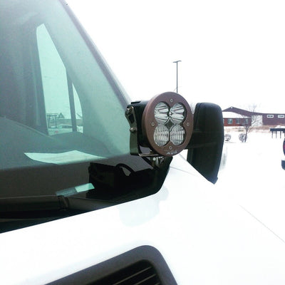 Van Compass Ford Transit Hoodline Light Pod Mount installed