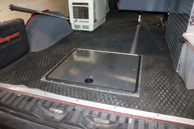 Van Compass Rear Storage Trunk fully installed in rear of Mercedes Sprinter