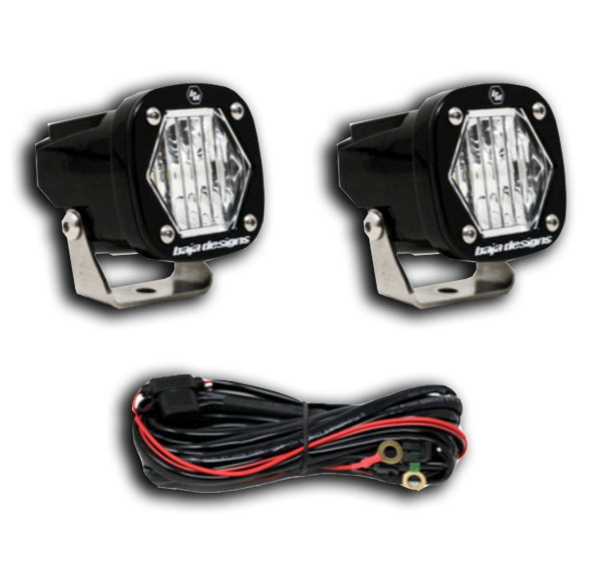S1 Black LED Auxiliary Light Pod Pair by Baja Designs