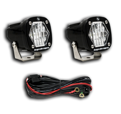 S1 Black LED Auxiliary Light Pod Pair by Baja Designs