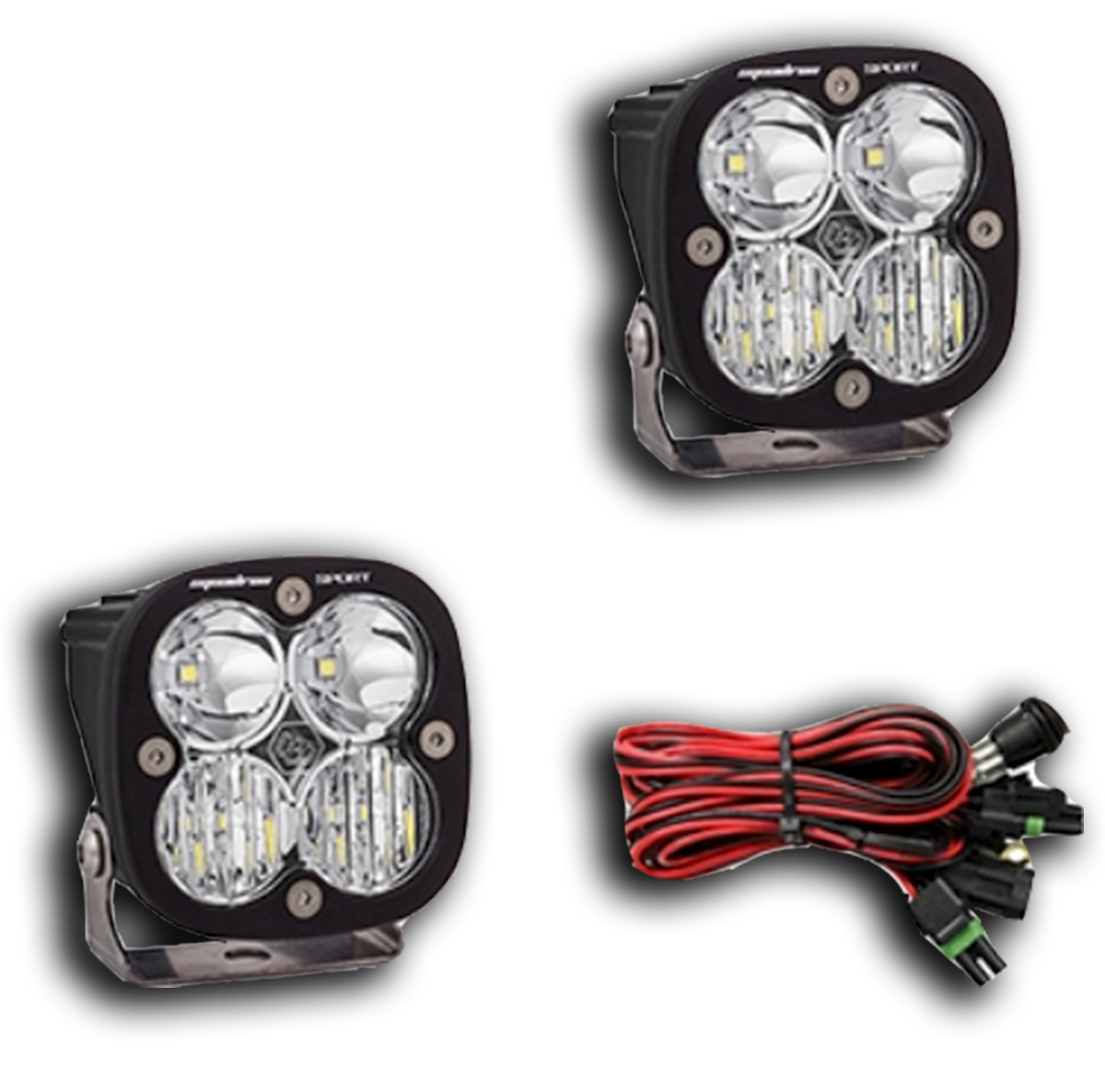 Squadron Sport Black LED Auxiliary Light Pod Pair - Clear by Baja Designs